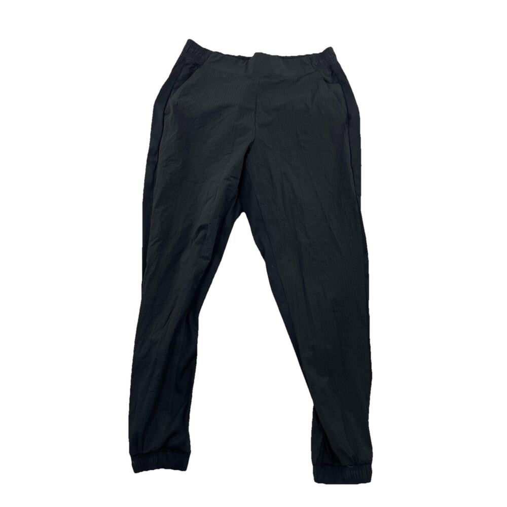 Athleta Textured Brooklyn Joggers Size 8 Black 28" Inseam Women P23